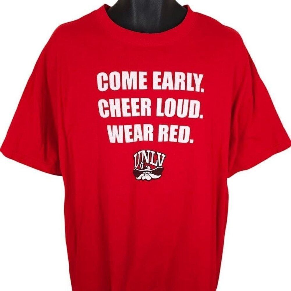 Vintage UNLV Rebels T Shirt Mens Size XL Red Y2K University Of Nevada Las Vegas